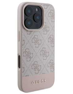 GUESS CARCASA 4G STRIPE IPHONE 16 PRO MAX ROSA 2