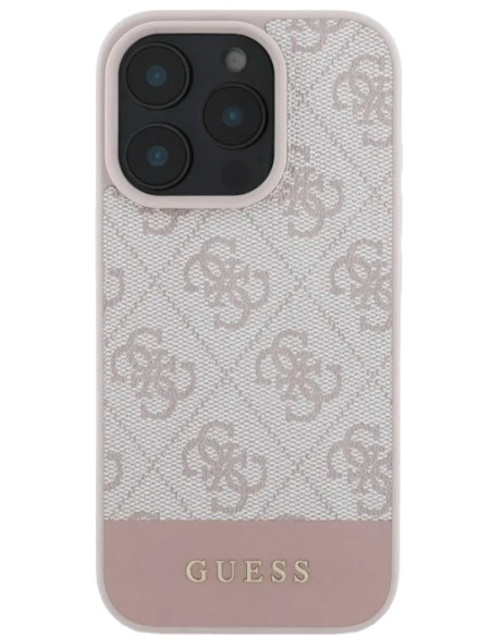 GUESS CARCASA 4G STRIPE IPHONE 16 PRO MAX ROSA