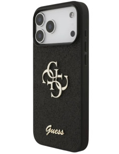 GUESS CARCASA GLITTER 4G IPHONE 17 PRO MAX NEGRO