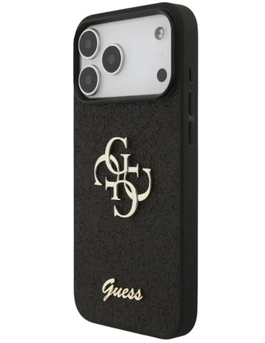 GUESS CARCASA GLITTER 4G IPHONE 17 PRO MAX NEGRO