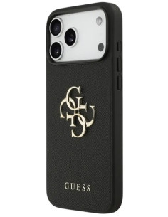 GUESS CARCASA GRAINED 4G IPHONE 17 PRO MAX NEGRO