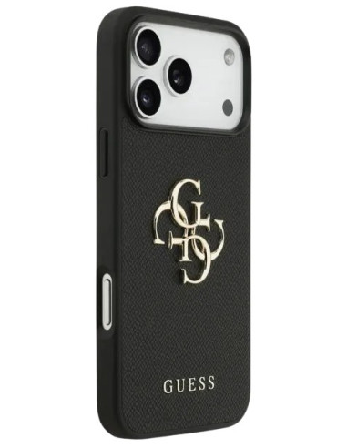 GUESS CARCASA GRAINED 4G IPHONE 17 PRO MAX NEGRO