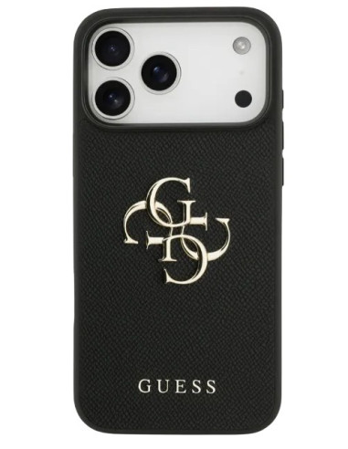 GUESS CARCASA GRAINED 4G IPHONE 17 PRO MAX NEGRO