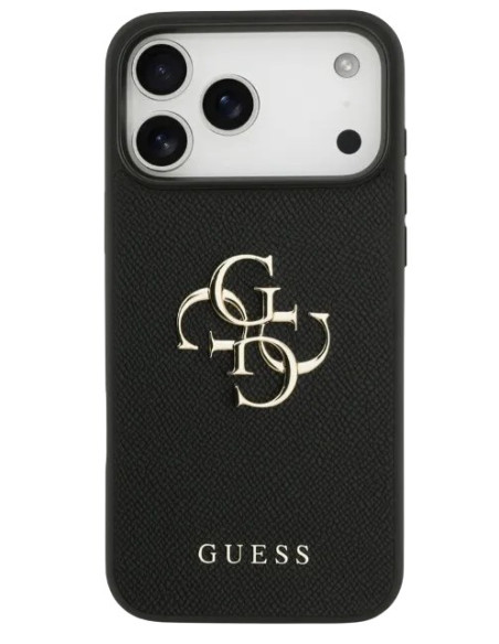GUESS CARCASA GRAINED 4G IPHONE 17 PRO MAX NEGRO