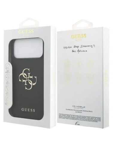 GUESS CARCASA GRAINED 4G IPHONE 17 PRO MAX NEGRO