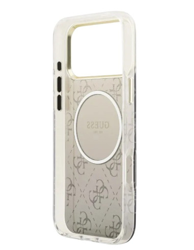 GUESS CARCASA MAGSAFE 4G GLITTER IPHONE 17 PRO GRIS