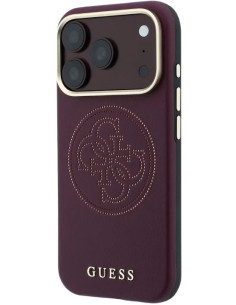 GUESS CARCASA MAGSAFE 4G PERFORATED IPHONE 18 PRO MAX/17 PRO MAX BURDEOS