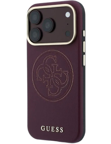 GUESS CARCASA MAGSAFE 4G PERFORATED IPHONE 18 PRO MAX/17 PRO MAX BURDEOS