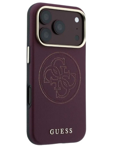 GUESS CARCASA MAGSAFE 4G PERFORATED IPHONE 18 PRO MAX/17 PRO MAX BURDEOS