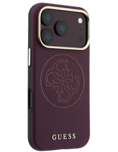 GUESS CARCASA MAGSAFE 4G PERFORATED IPHONE 18 PRO MAX/17 PRO MAX BURDEOS