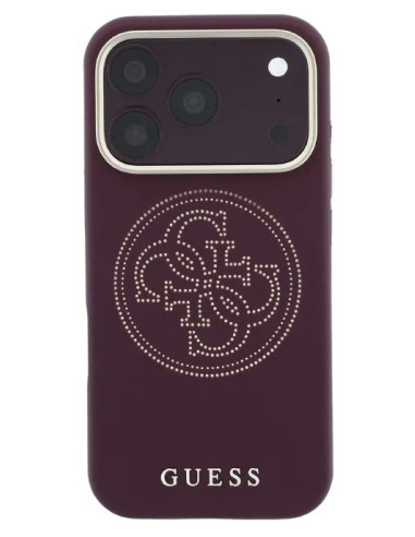GUESS CARCASA MAGSAFE 4G PERFORATED IPHONE 18 PRO MAX/17 PRO MAX BURDEOS
