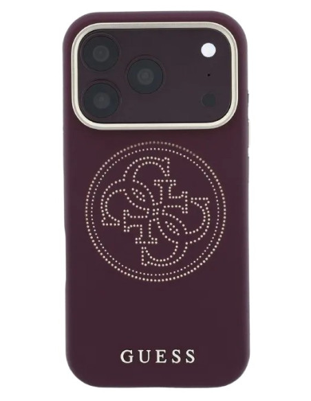 GUESS CARCASA MAGSAFE 4G PERFORATED IPHONE 18 PRO MAX/17 PRO MAX BURDEOS