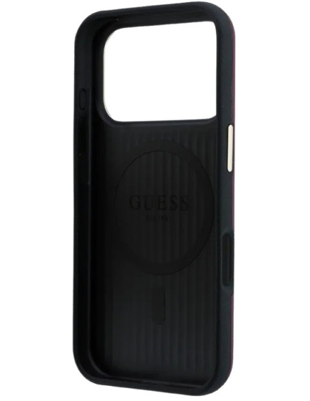 GUESS CARCASA MAGSAFE 4G PERFORATED IPHONE 18 PRO MAX/17 PRO MAX BURDEOS