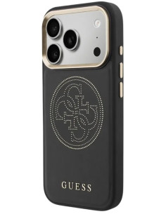 GUESS CARCASA MAGSAFE 4G PERFORATED IPHONE 18 PRO MAX/17 PRO MAX NEGRO