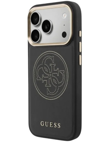 GUESS CARCASA MAGSAFE 4G PERFORATED IPHONE 18 PRO MAX/17 PRO MAX NEGRO
