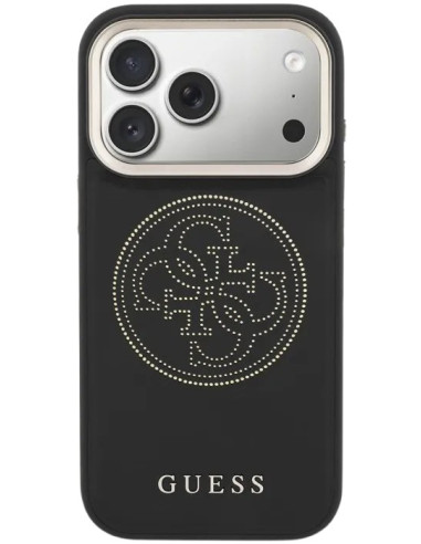 GUESS CARCASA MAGSAFE 4G PERFORATED IPHONE 18 PRO MAX/17 PRO MAX NEGRO
