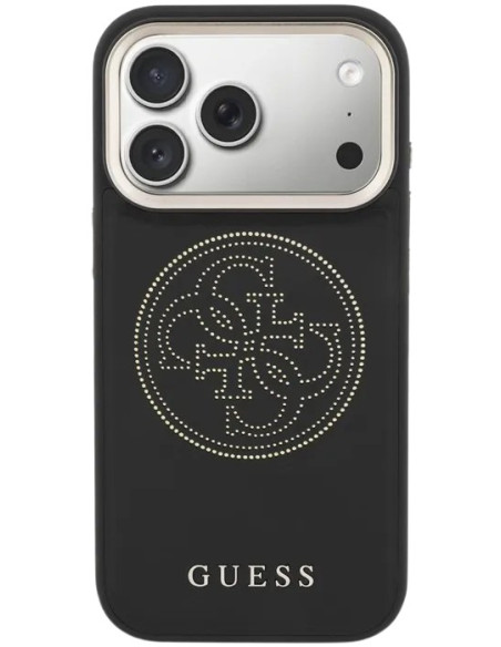 GUESS CARCASA MAGSAFE 4G PERFORATED IPHONE 18 PRO MAX/17 PRO MAX NEGRO