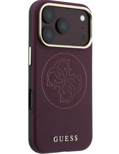 GUESS CARCASA MAGSAFE 4G PERFORATED IPHONE 18 PRO/17 PRO BURDEOS