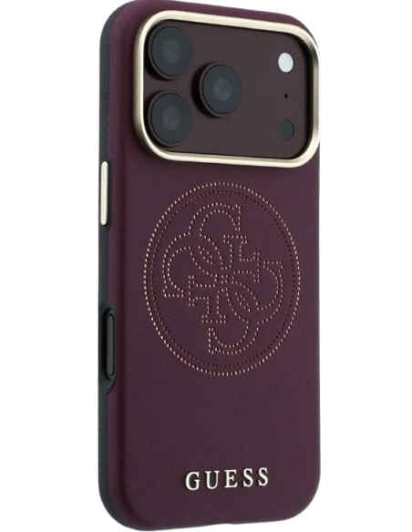 GUESS CARCASA MAGSAFE 4G PERFORATED IPHONE 18 PRO/17 PRO BURDEOS