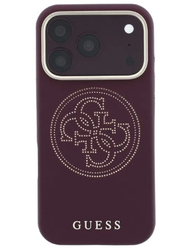 GUESS CARCASA MAGSAFE 4G PERFORATED IPHONE 18 PRO/17 PRO BURDEOS