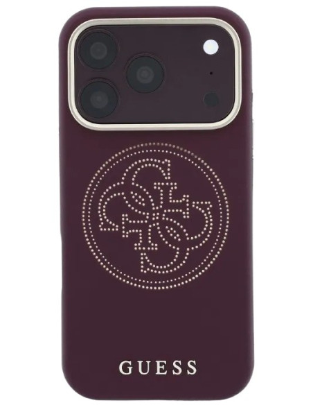 GUESS CARCASA MAGSAFE 4G PERFORATED IPHONE 18 PRO/17 PRO BURDEOS