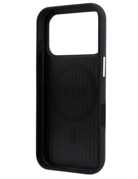 GUESS CARCASA MAGSAFE 4G PERFORATED IPHONE 18 PRO/17 PRO BURDEOS