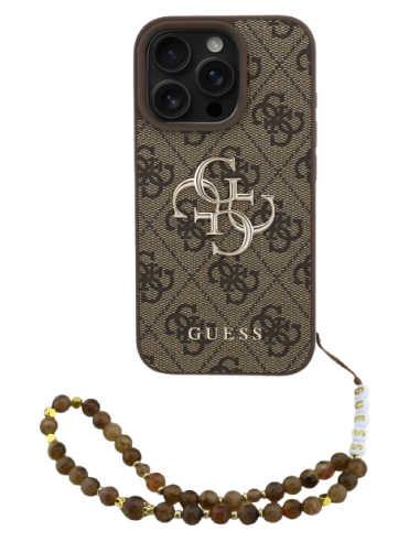 GUESS CARCASA 4G STRAP IPHONE 13 PRO MAX MARRON