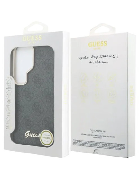 GUESS CARCASA MAGSAFE 4G SCRIPT SAMSUNG S26 ULTRA GRIS