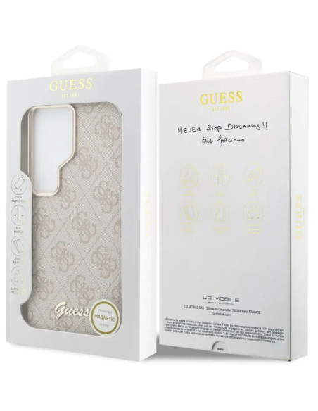 GUESS CARCASA MAGSAFE 4G SCRIPT SAMSUNG S26 ULTRA ROSA