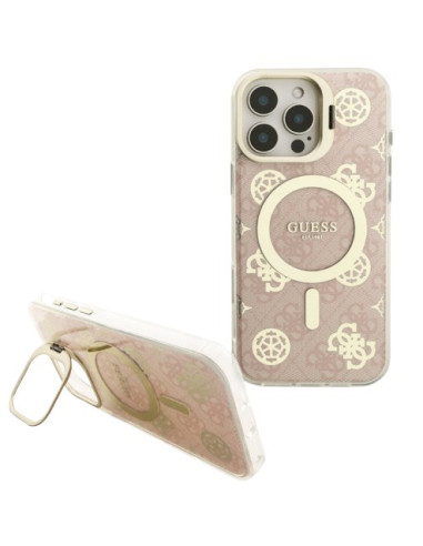 GUESS CARCASA MAGSAFE 4G SOPORTE CAMARA COLORES INTERCAMBIABLES IPHONE 16 PRO ROSA/NEGRO/MARRON