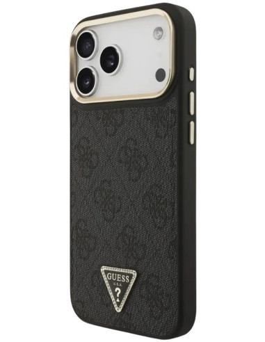 GUESS CARCASA MAGSAFE 4G TRIANGLE IPHONE 17 PRO MAX GRIS