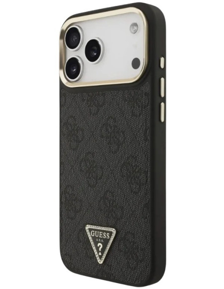 GUESS CARCASA MAGSAFE 4G TRIANGLE IPHONE 17 PRO MAX GRIS