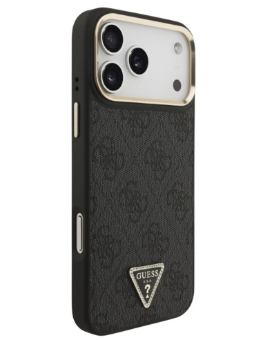 GUESS CARCASA MAGSAFE 4G TRIANGLE IPHONE 17 PRO MAX GRIS