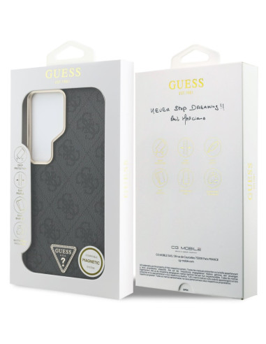 GUESS CARCASA MAGSAFE 4G TRIANGLE SAMSUNG S26 ULTRA GRIS