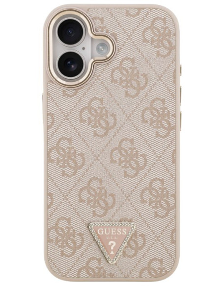 GUESS CARCASA MAGSAFE 4G TRIANGLE STRASS IPHONE 17 ROSA