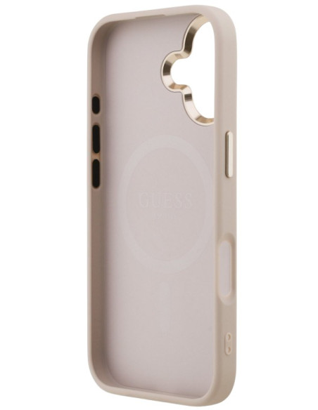 GUESS CARCASA MAGSAFE 4G TRIANGLE STRASS IPHONE 17 ROSA