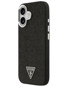 GUESS CARCASA MAGSAFE GLITTER TRIANGLE IPHONE 17 NEGRO