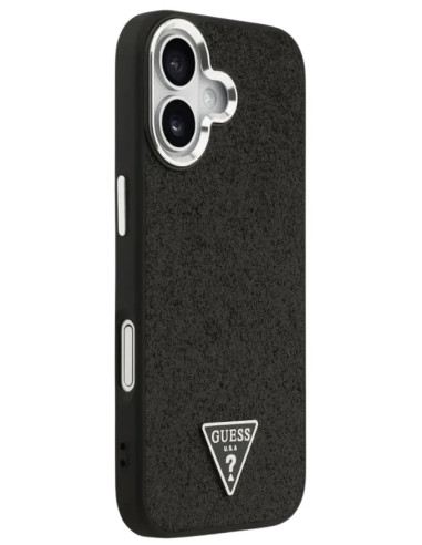 GUESS CARCASA MAGSAFE GLITTER TRIANGLE IPHONE 17 NEGRO