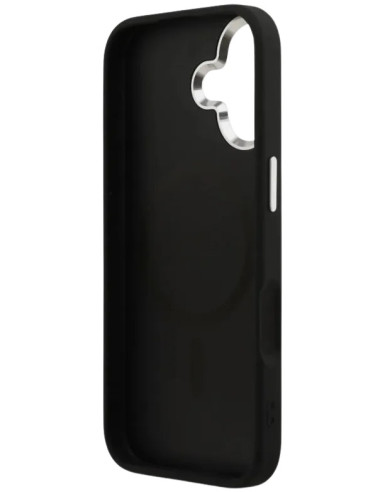 GUESS CARCASA MAGSAFE GLITTER TRIANGLE IPHONE 17 NEGRO