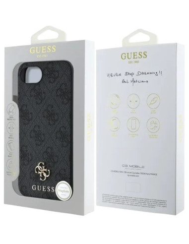 GUESS CARCASA MAGSAFE MINI 4G IPHONE 17e/16e GRIS