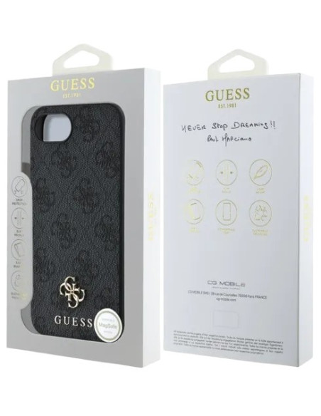 GUESS CARCASA MAGSAFE MINI 4G IPHONE 17e/16e GRIS