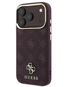 GUESS CARCASA MAGSAFE PEONY 4G SMALL LOGO IPHONE 18 PRO/17 PRO BURDEOS