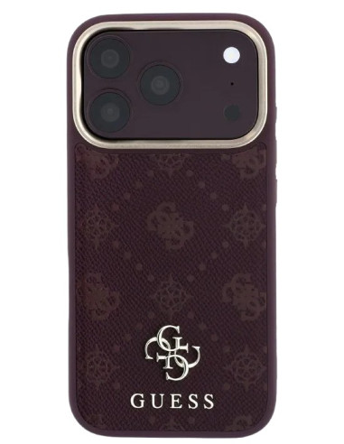 GUESS CARCASA MAGSAFE PEONY 4G SMALL LOGO IPHONE 18 PRO/17 PRO BURDEOS