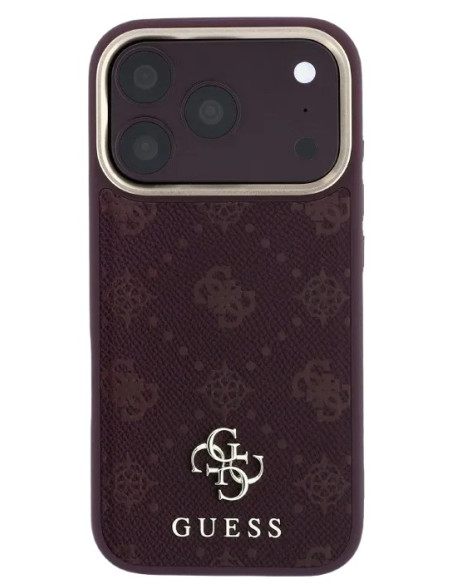 GUESS CARCASA MAGSAFE PEONY 4G SMALL LOGO IPHONE 18 PRO/17 PRO BURDEOS