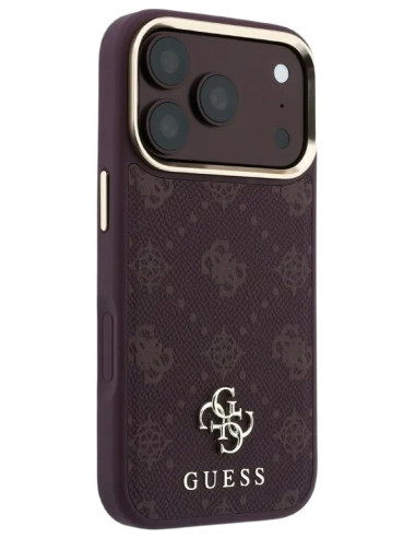 GUESS CARCASA MAGSAFE PEONY 4G SMALL LOGO IPHONE 18 PRO/17 PRO BURDEOS