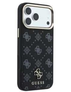 GUESS CARCASA MAGSAFE PEONY 4G SMALL LOGO IPHONE 18 PRO/17 PRO NEGRO 2