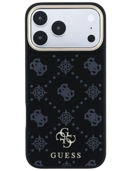 GUESS CARCASA MAGSAFE PEONY 4G SMALL LOGO IPHONE 18 PRO/17 PRO NEGRO