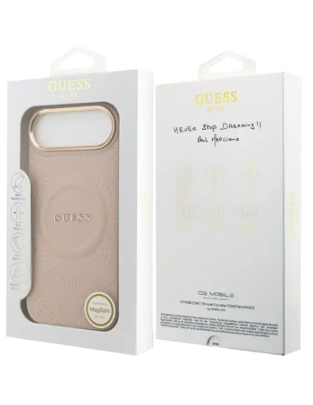 GUESS CARCASA MAGSAFE PEONY IPHONE AIR ROSA