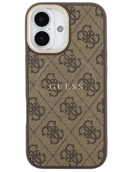 GUESS CARCASA MAGSAFE RING 4G IPHONE 17 MARRON