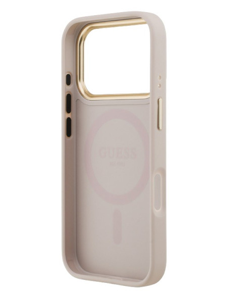 GUESS CARCASA MAGSAFE RING 4G IPHONE 17 PRO ROSA